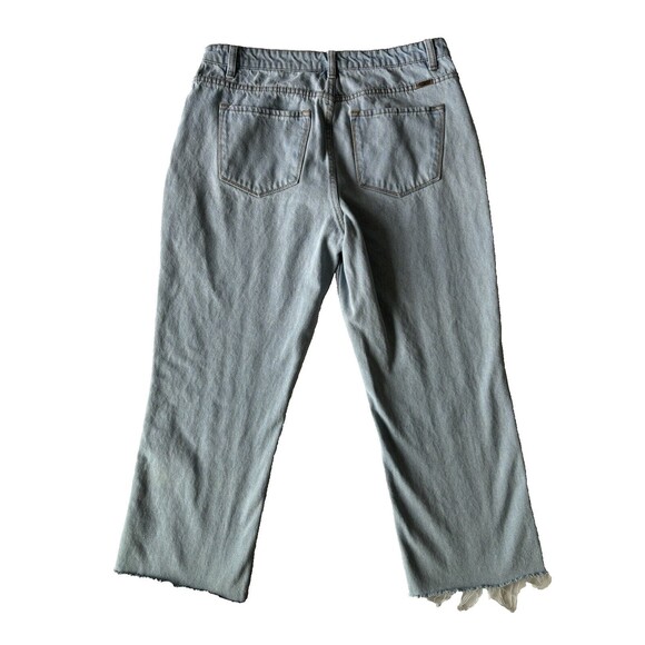 KanCan Jeans Womens 13/30‎ Blue Wide Leg Cropped Ultra High Rise Stretch Baggy - Picture 3 of 12